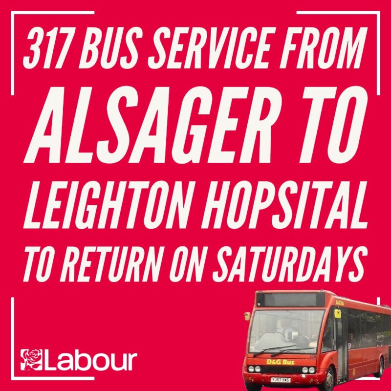 317 D&G Service to Leighton Hospital